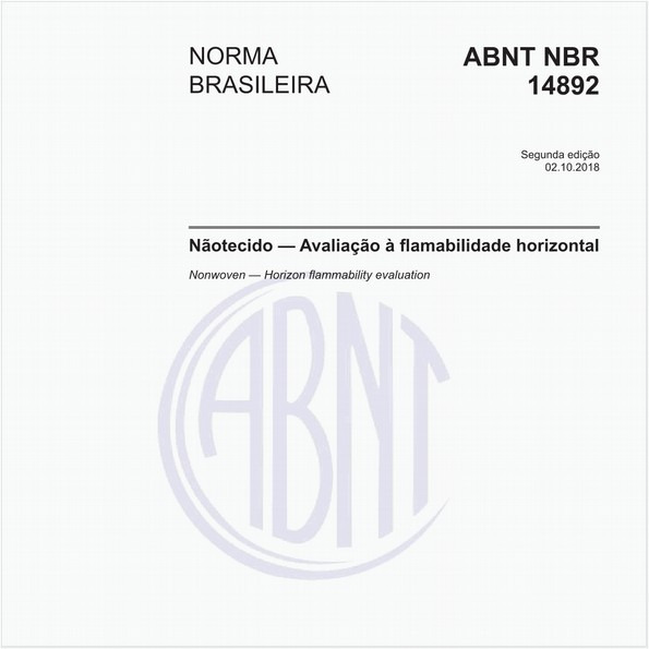 Nãotecido - Avaliação à flamabilidade horizontal