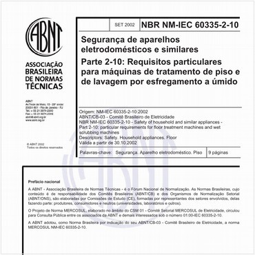 NBRNM-IEC60335-2-10 de 09/2002