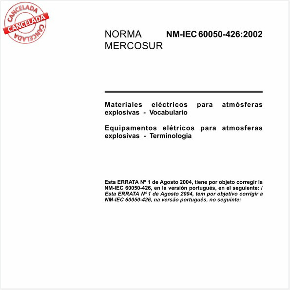 Equipamentos elétricos para atmosferas explosivas - Terminologia