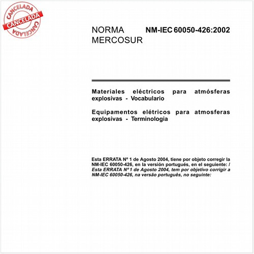 Equipamentos elétricos para atmosferas explosivas - Terminologia