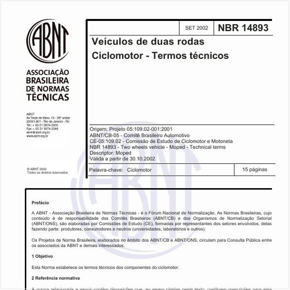 Veículos de duas rodas Ciclomotor - Termos técnicos