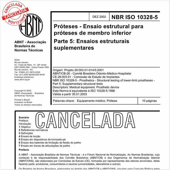 Próteses - Ensaio estrutural para próteses de membro inferior - Parte 5: Ensaios estruturais suplementares