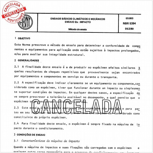 Ensaios básicos climáticos e mecânicos - Ensaio Eb: Impacto