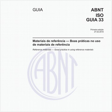 ABNT ISO GUIA33 de 02/2019