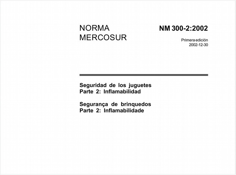 Segurança de brinquedos - Parte 2: Inflamabilidade