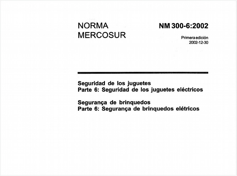 Segurança de brinquedos - Parte 6: Segurança de brinquedos elétricos