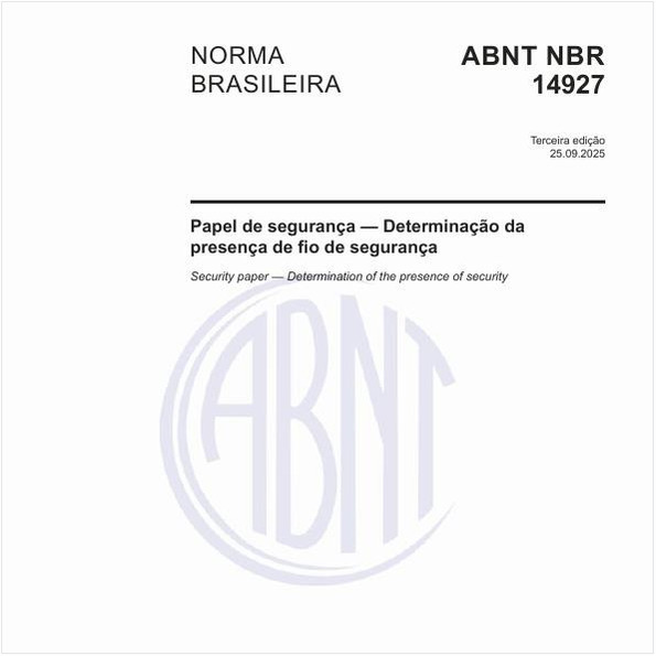 Papel de segurança — Determinação da presença de fio de segurança