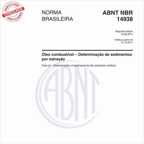 Óleo combustível – Determinação de sedimentos por extração