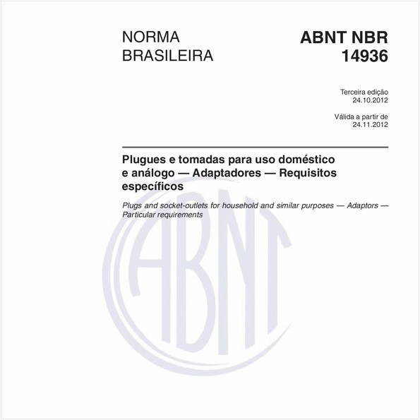 NBR14936 de 10/2012