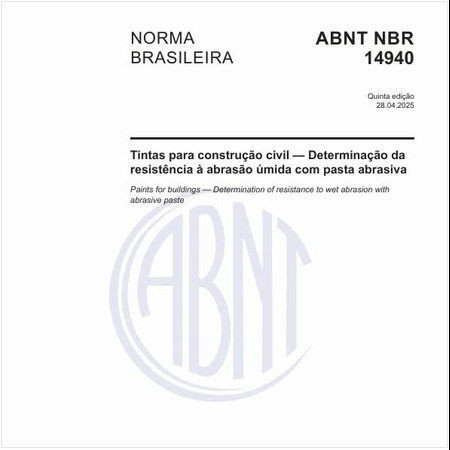 Tintas para construção civil — Determinação da resistência à abrasão úmida com pasta abrasiva