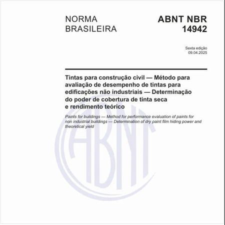 Tintas para construção civil — Método para avaliação de desempenho de tintas para edificações não industriais — Determinação do poder de cobertura de tinta seca e rendimento teórico