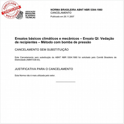 Ensaios básicos climáticos e mecânicos - Ensaio Ql: Vedação de recipientes - Método com bomba de pressão