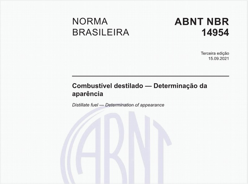 Combustível destilado - Determinação da aparência