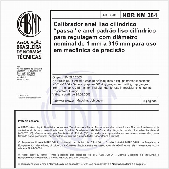 NBRNM284 de 05/2003