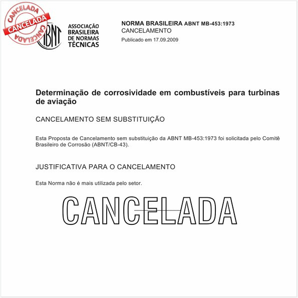 Determinação da corrosividade em combustíveis para turbinas de aviação - Método da lâmina de prata