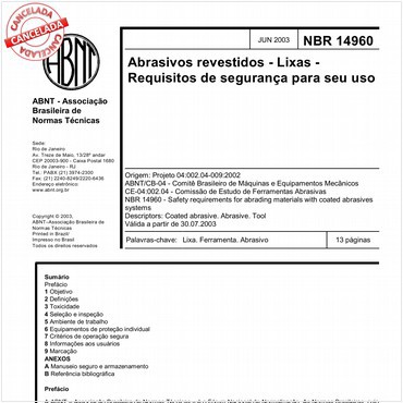 NBR14960 de 06/2003