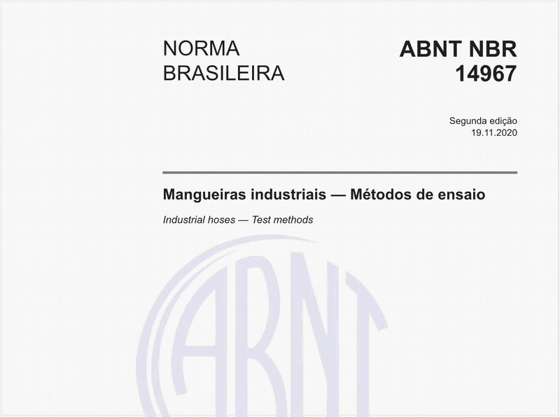 Mangueiras industriais - Métodos de ensaio