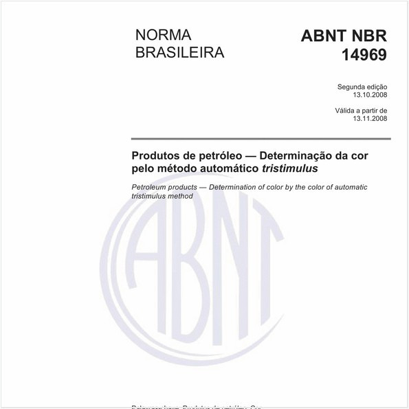 Produtos de petróleo - Determinação da cor pelo método automático tristimulus