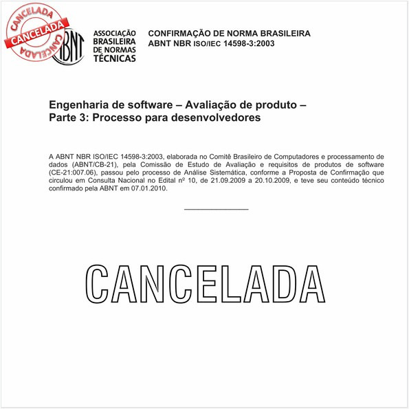 Engenharia de software - Avaliação de produto - parte 3: Processo paa desenvolvedores