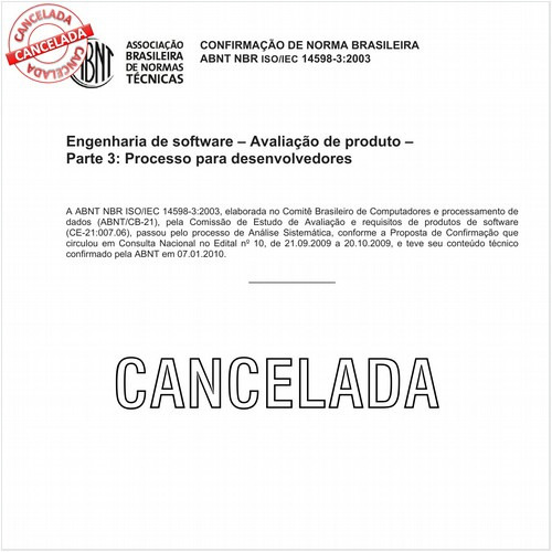 Engenharia de software - Avaliação de produto - parte 3: Processo paa desenvolvedores