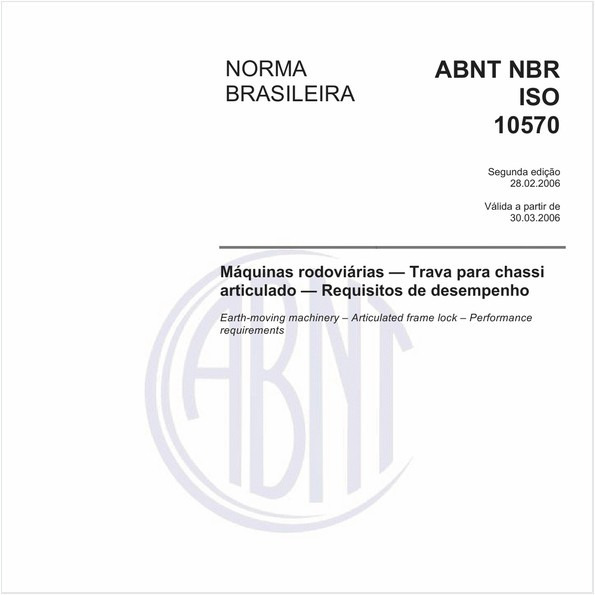 Máquinas rodoviárias - Trava para chassi articulado - Requisitos de desempenho