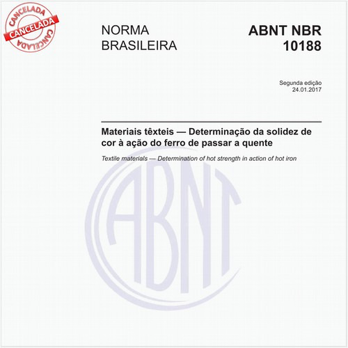 Materiais têxteis — Determinação da solidez de cor à ação do ferro de passar a quente