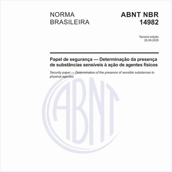 Papel de segurança — Determinação da presença de substâncias sensíveis à ação de agentes físicos