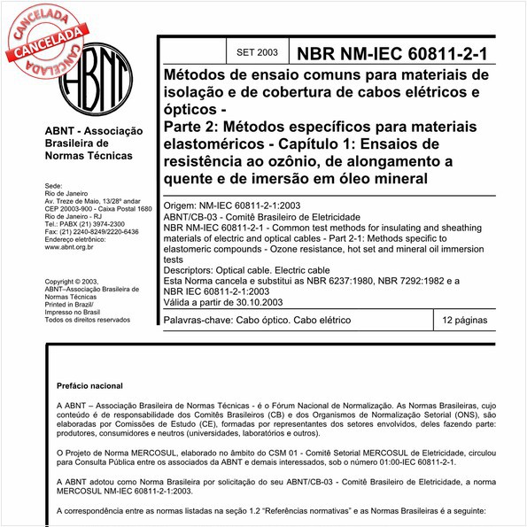 NBRNM-IEC60811-2-1 de 02/2022