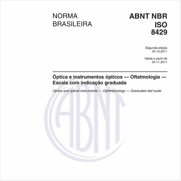 Óptica e instrumentos ópticos — Oftalmologia — Escala com indicação graduada