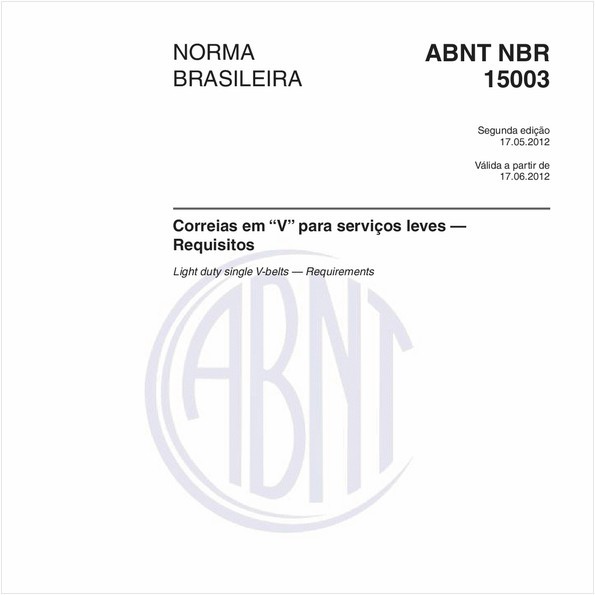 NBR15003 de 05/2012