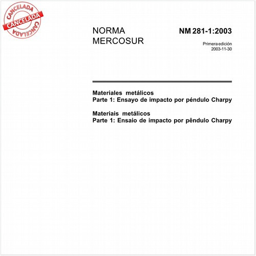 Materiais metálicos - Parte 1: Ensaio de impacto por pêndulo Charpy