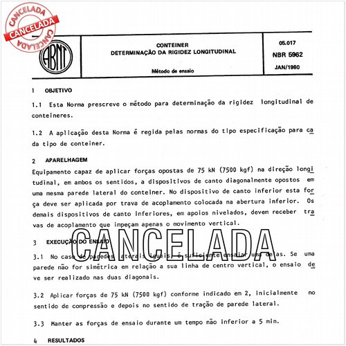 Conteiner - Determinação da rigidez longitudinal