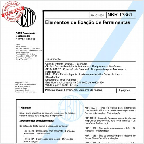 Elementos de fixação de ferramentas