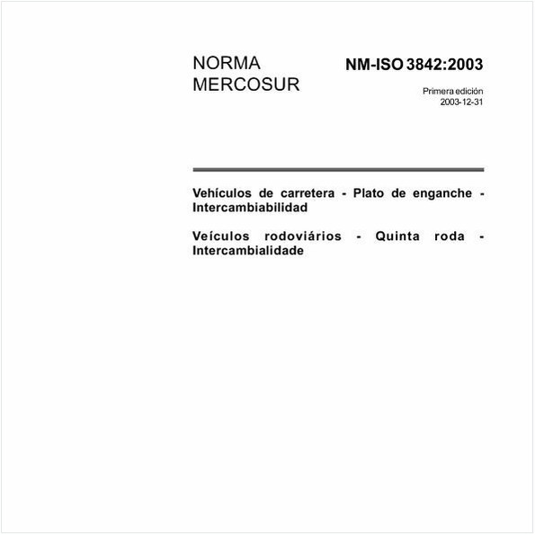 Veículos rodoviários - Quinta roda - Intercambialidade