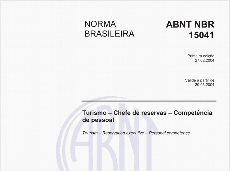 Turismo - Chefe de reservas - Competência de pessoal
