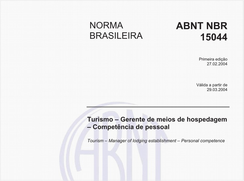 Turismo - Gerente de meios de hospedagem - Competência de pessoal