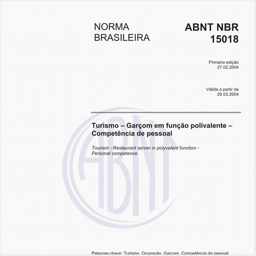 Turismo - Garçom em função polivalente - Competência de pessoal