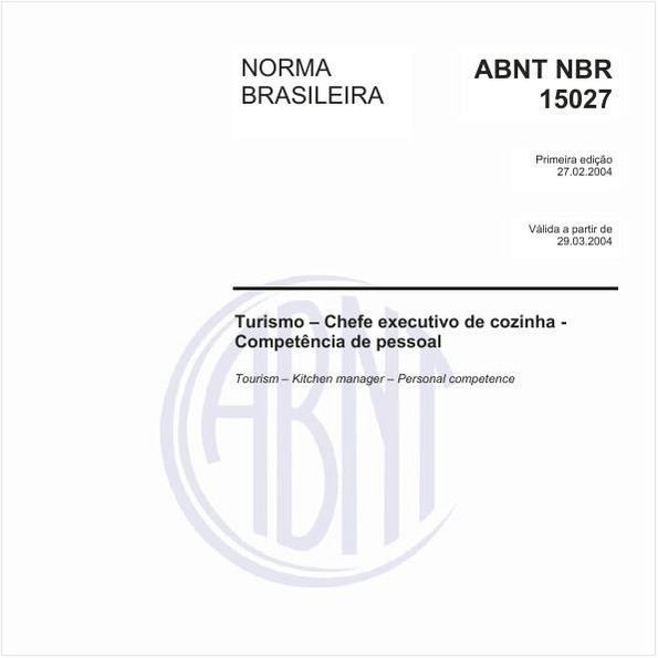 Turismo - Chefe executivo de cozinha - Competência de pessoal