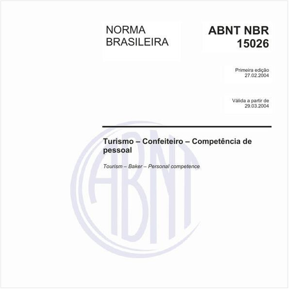 Turismo - Confeiteiro - Competência de pessoal