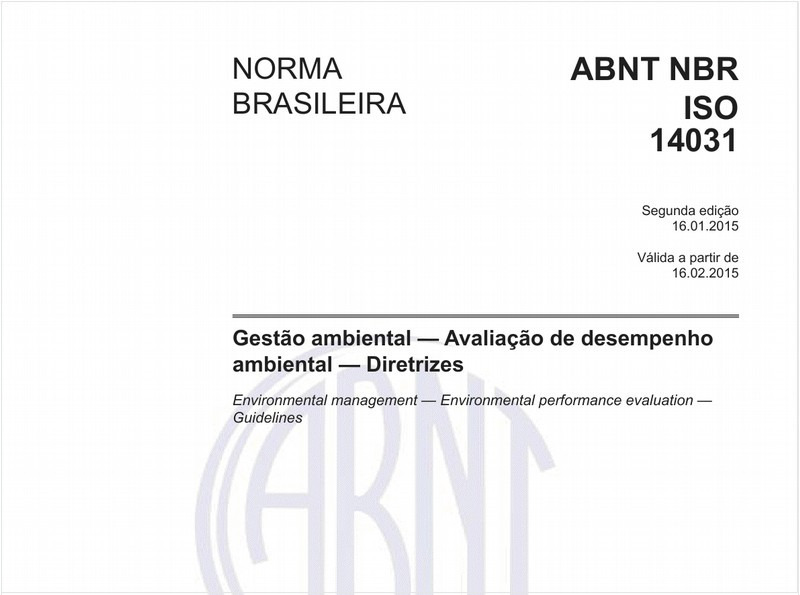 Gestão ambiental - Avaliação de desempenho ambiental - Diretrizes