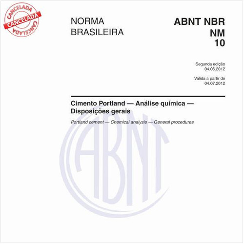 Cimento Portland - Análise química - Disposições gerais