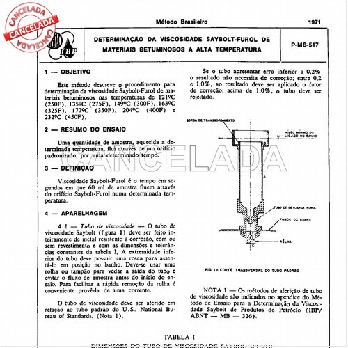 Determinação da viscosidade Saybolt-Furol de materiais betuminosos a alta temperatura