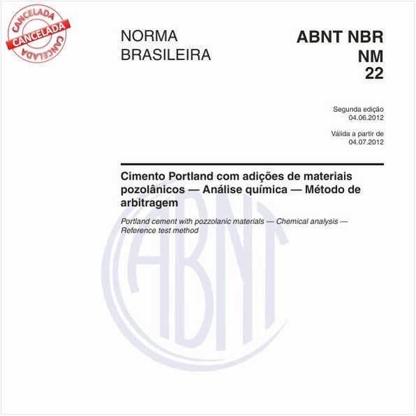 Cimento Portland com adições de materiais pozolânicos - Análise química - Método de arbitragem