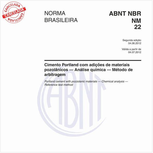 Cimento Portland com adições de materiais pozolânicos - Análise química - Método de arbitragem