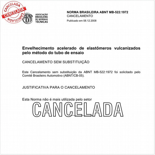 Envelhecimento acelerado de elastômeros vulcanizados pelo método do tubo de ensaio
