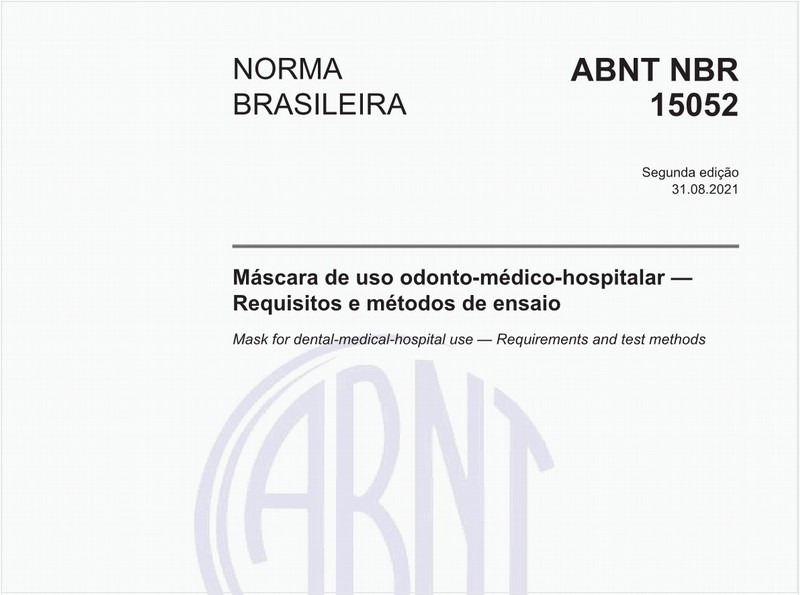 Máscara de uso odonto-médico-hospitalar - Requisitos e métodos de ensaio