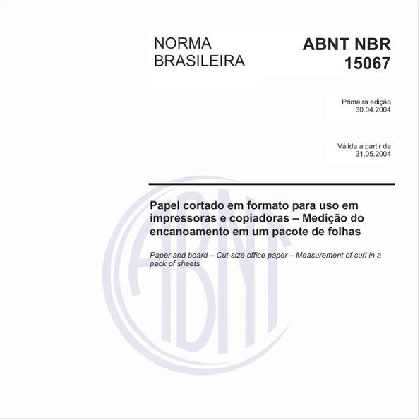 Papel cortado em formato para uso em impressoras e copiadoras - Medição do encanoamento em um pacote de folhas