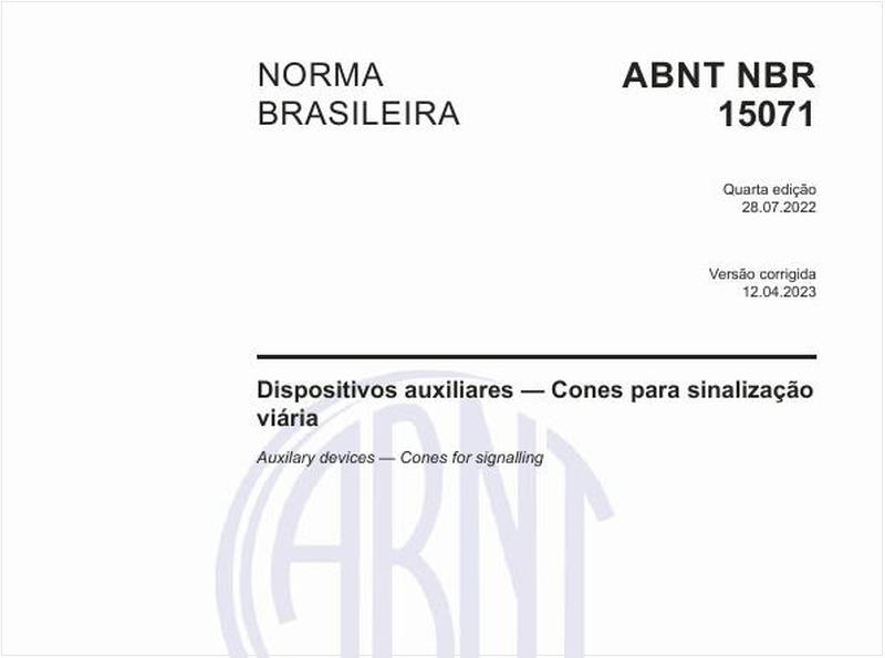 Dispositivos auxiliares - Cones para sinalização viária