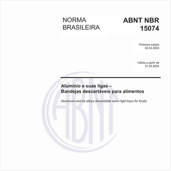 Alumínio e suas ligas - Bandejas descartáveis para alimentos