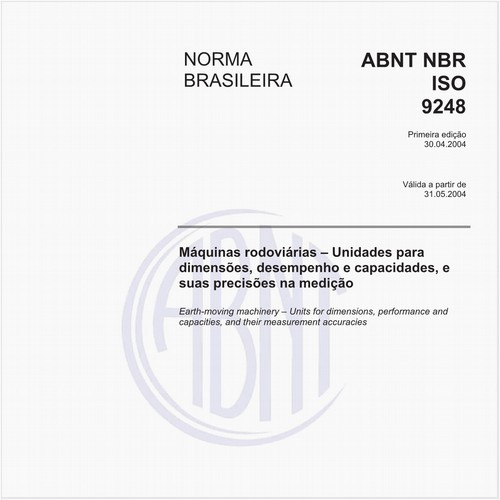 Máquinas rodoviárias - Unidades para dimensões, desempenho e capacidades, e suas precisões na medição